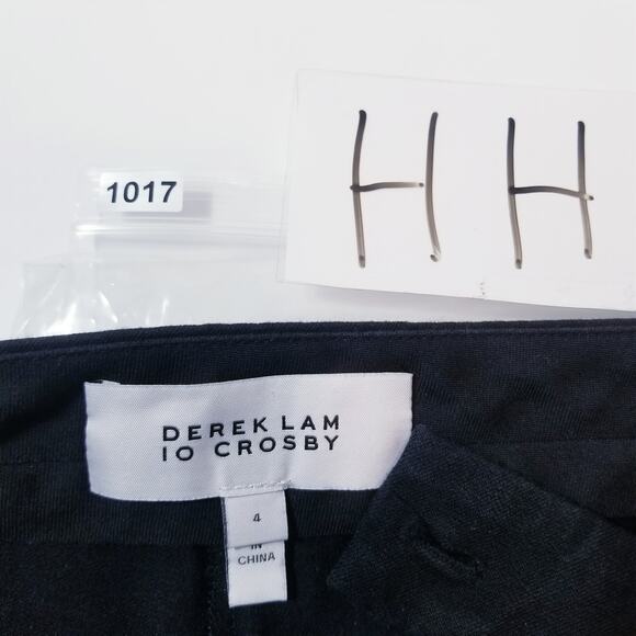 Derek Lam 10 Crosby Black Pants Wide Flare Legs - Picture 13 of 13